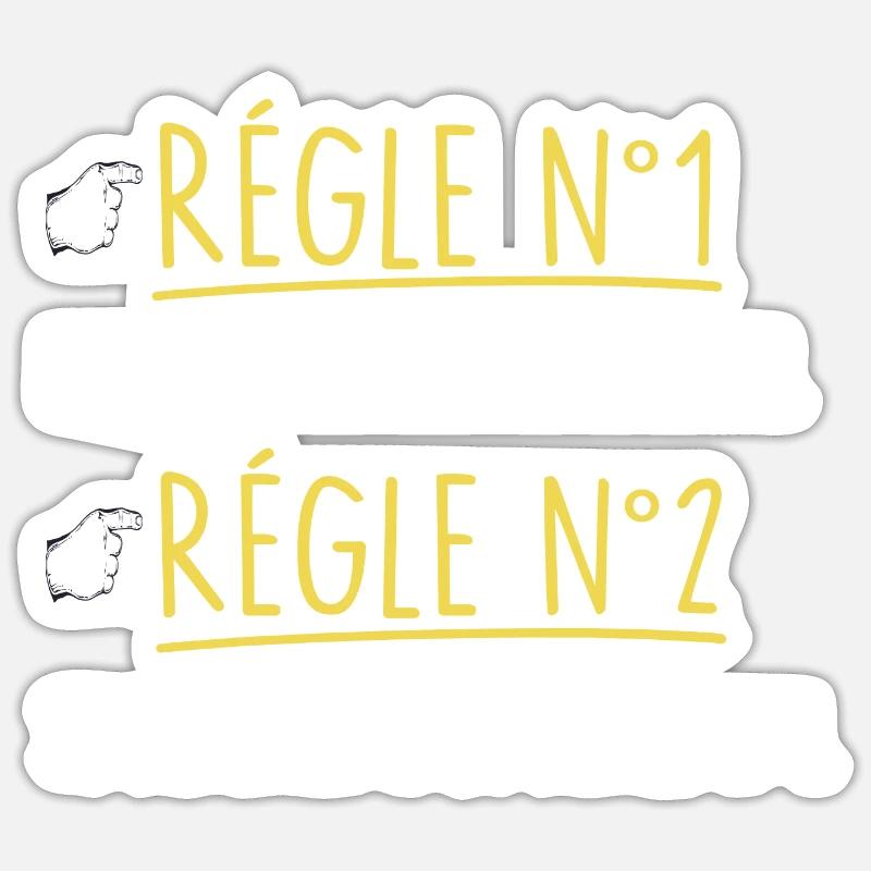 Daddy's Right - Original Vatertagsgeschenk - Sticker Größe S (10 x 10 cm) - Mattweiß