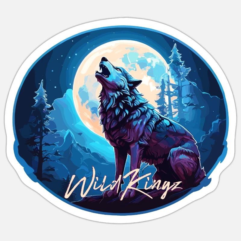 Wolf Sticker Größe S (10 x 10 cm)