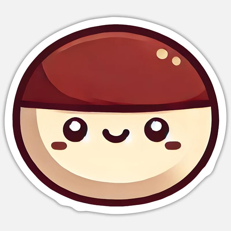 Kastanie - Sticker Größe S (10 x 10 cm) - Mattweiß