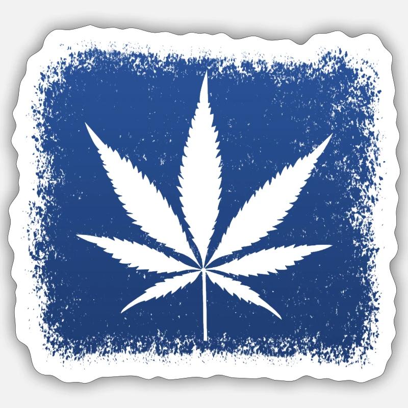 Kiffen - Sticker Größe S (10 x 10 cm) - Mattweiß