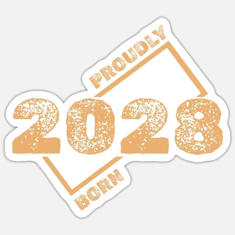 2028 2028 - Sticker size S (10 x 10 cm) - white matte
