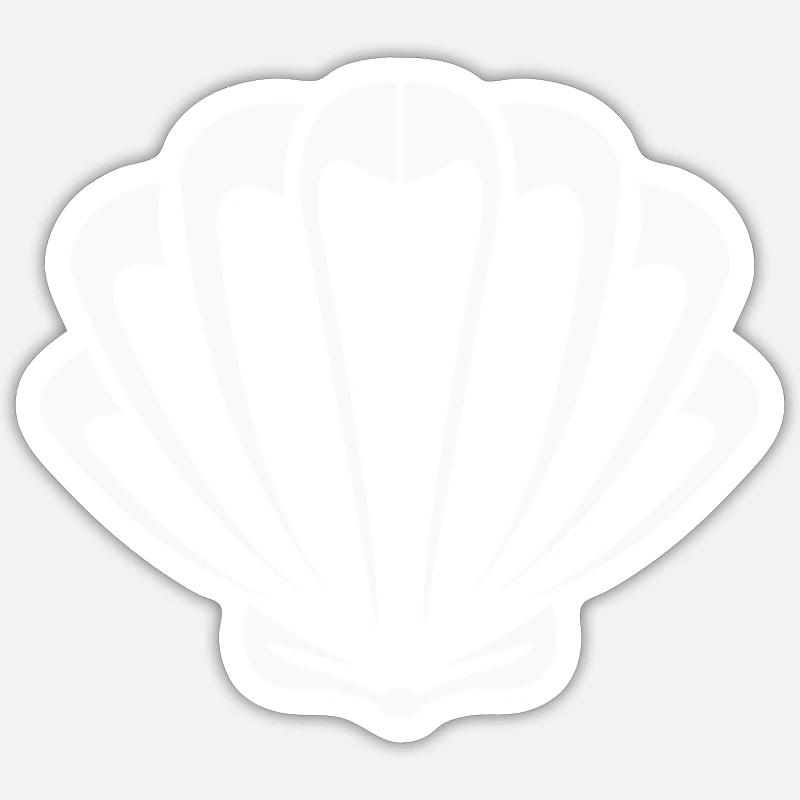 shell - Sticker size S (10 x 10 cm) - white matte