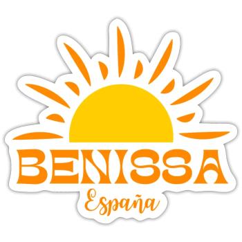 Benissa Espana Sunrise Design - Sticker size S (10 x 10 cm) - white matte - Front