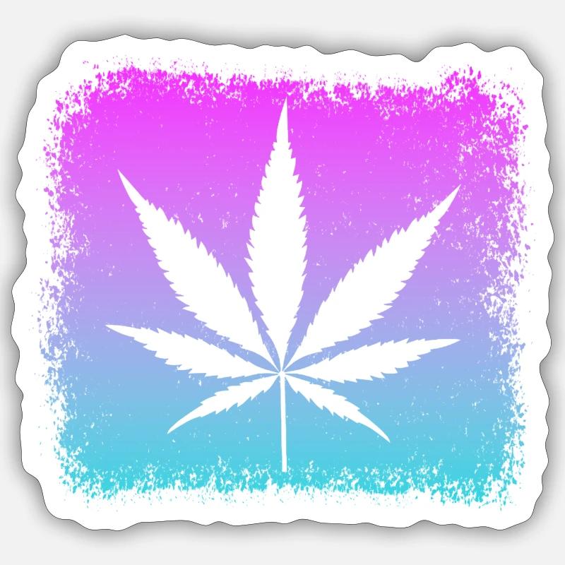 Kiffen - Sticker Größe S (10 x 10 cm) - Mattweiß