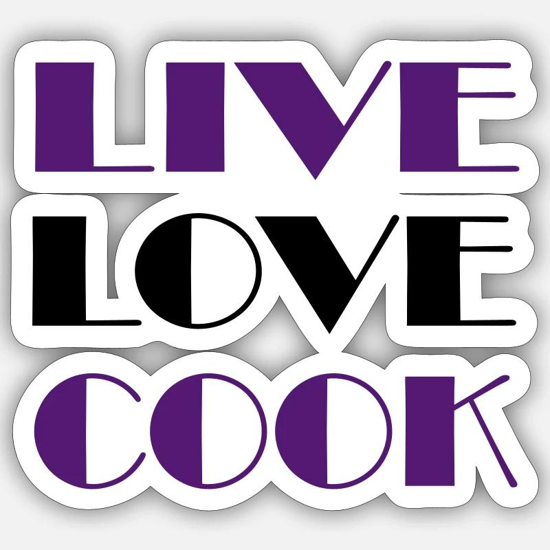 Passion for cooking - Sticker size S (10 x 10 cm) - white matte