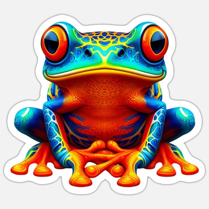 Frog - Sticker size S (10 x 10 cm) - white matte