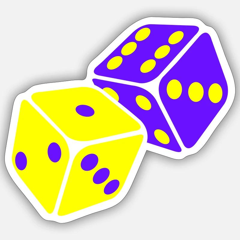 Cube - Sticker size S (10 x 10 cm) - white matte
