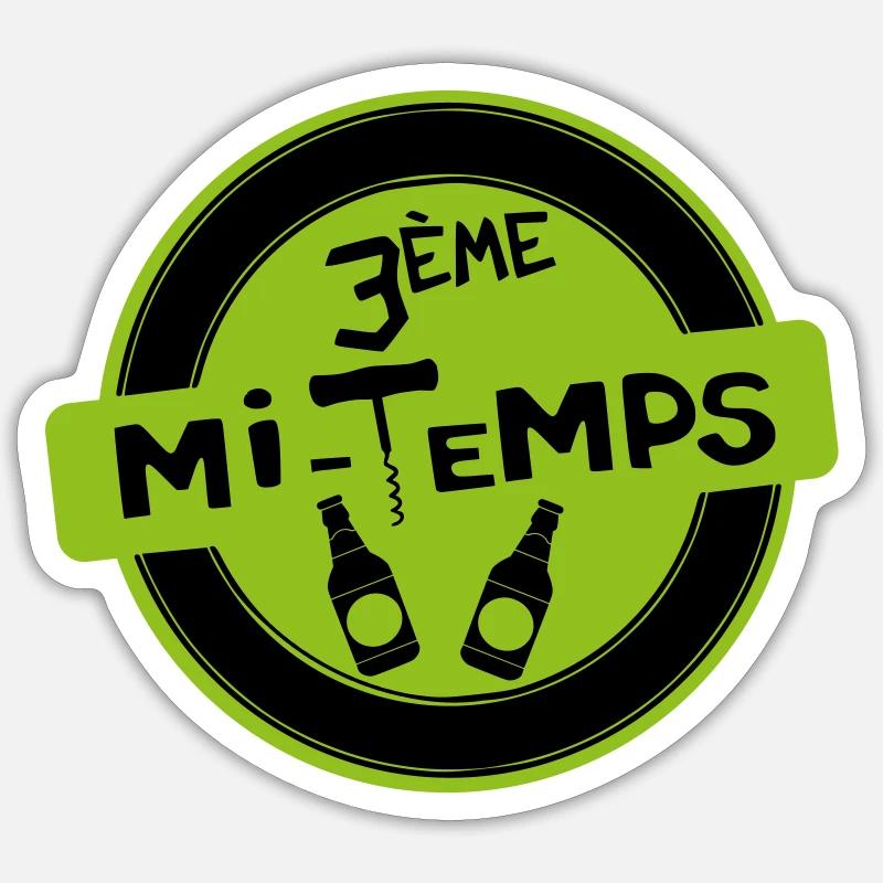 3ème Mi-Temps Sticker taille S (10 x 10 cm)