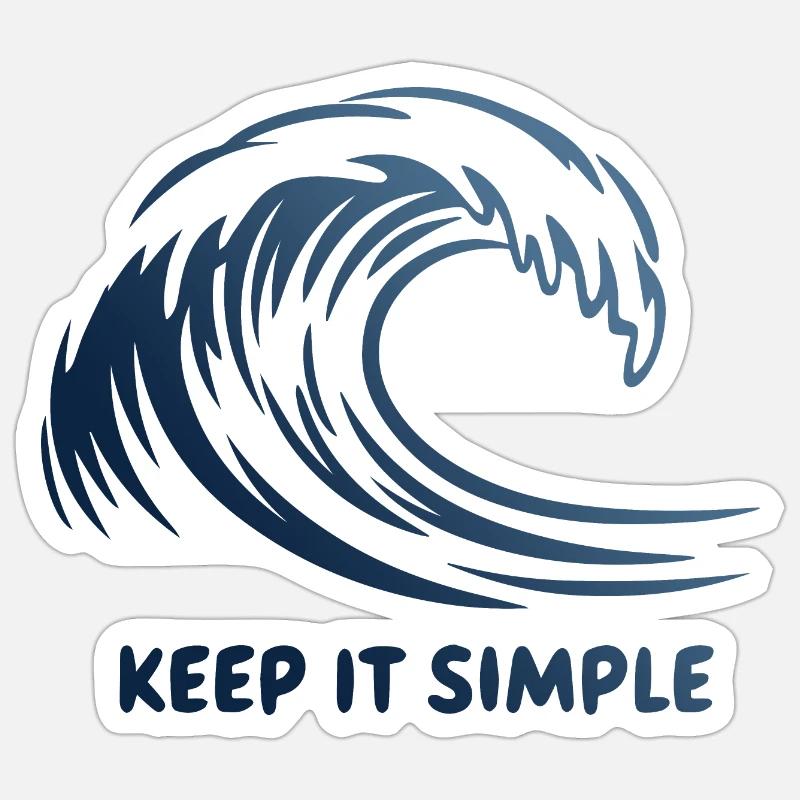 Vague Keep It Simple Sticker taille S (10 x 10 cm)