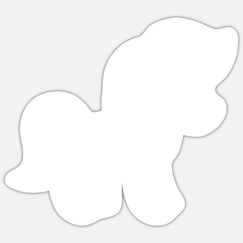 Pony - Sticker Größe S (10 x 10 cm) - Mattweiß