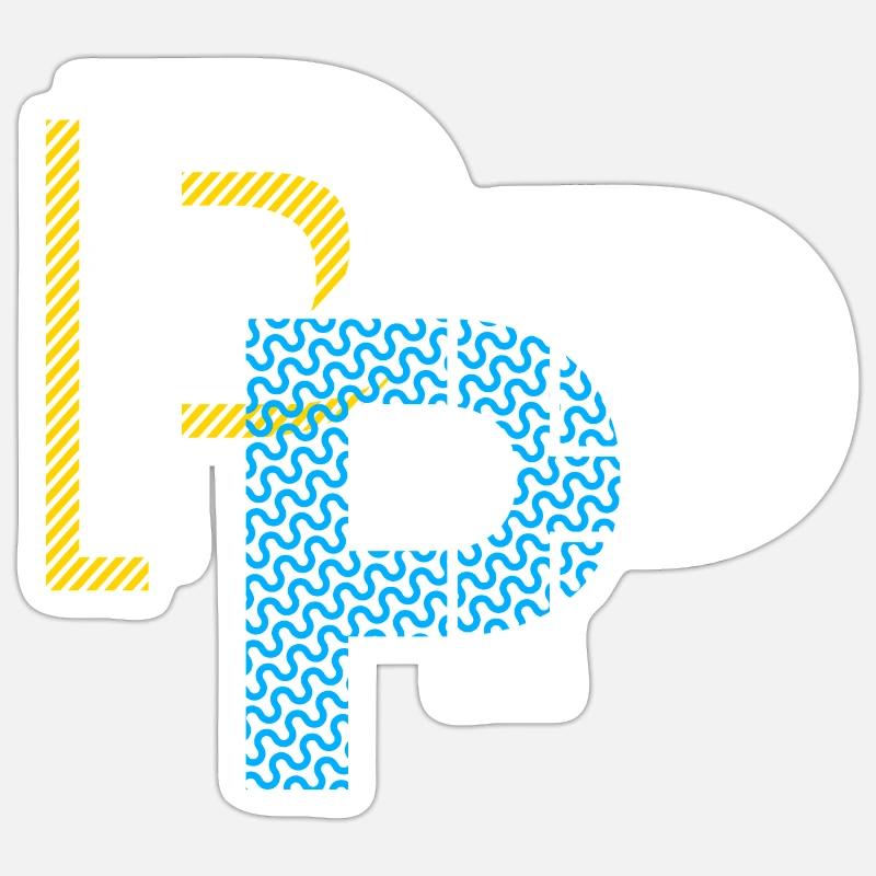 Initial letter P Sticker size S (10 x 10 cm)