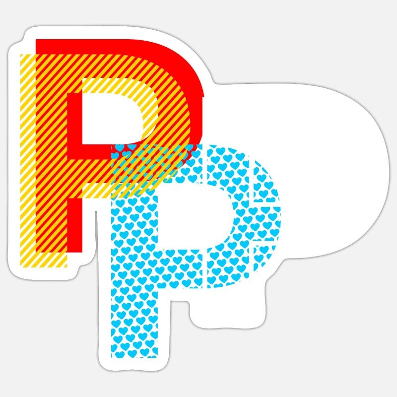 Buchstabe P - Sticker Größe S (10 x 10 cm) - Mattweiß