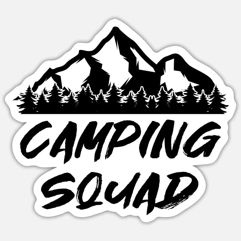 Camping Motorhome Caravan Campfire Sticker size S (10 x 10 cm)