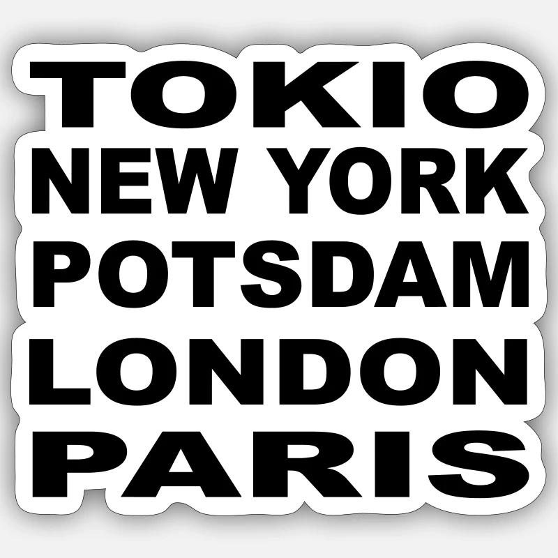 METROPOLIS POTSDAM - Sticker size S (10 x 10 cm) - white matte