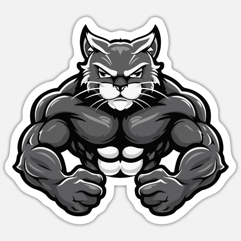 Wildcat Comic Sticker size S (10 x 10 cm)