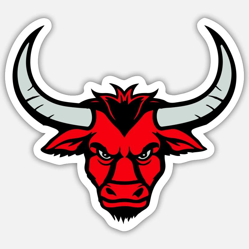 stier tier kopf Sticker Größe S (10 x 10 cm)