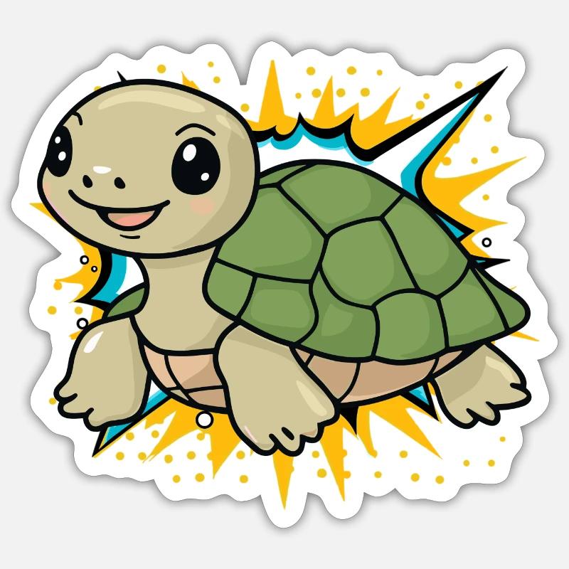 Turtle Slow Sticker size S (10 x 10 cm)