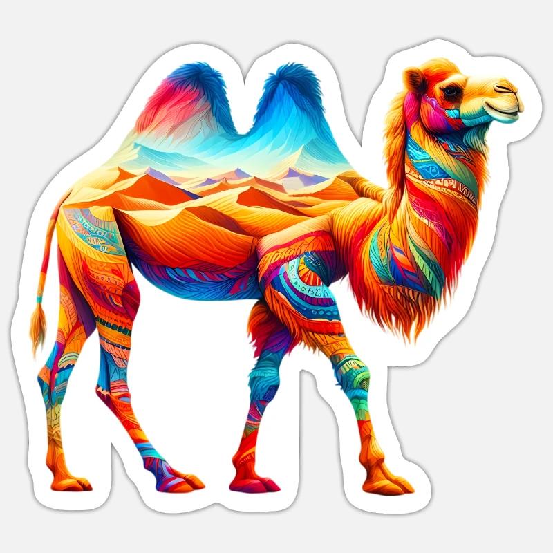 Camel - Sticker size S (10 x 10 cm) - white matte