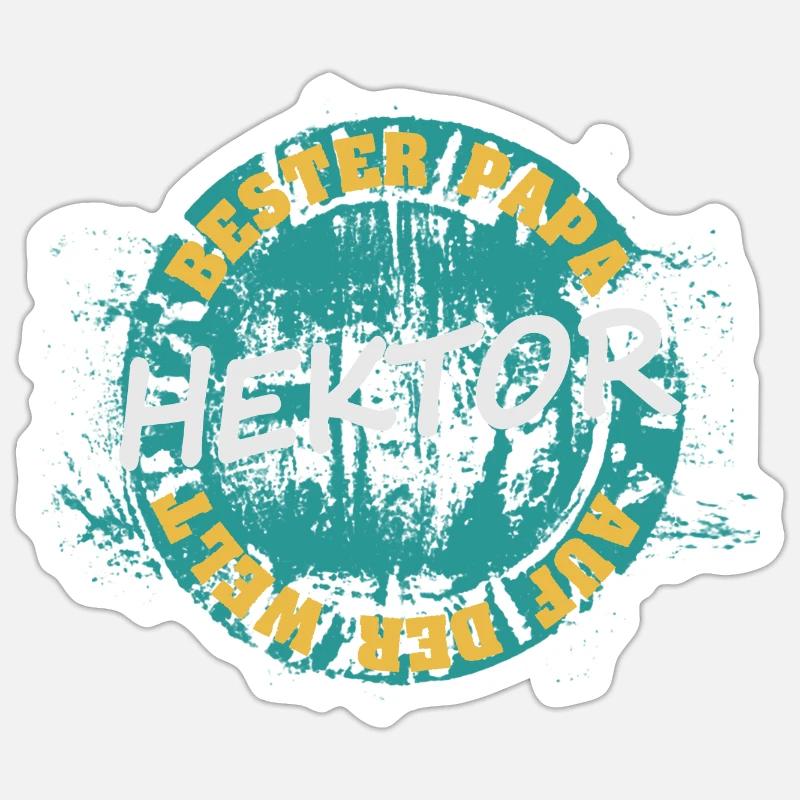 Hector - Sticker taille S (10 x 10 cm) - blanc mat
