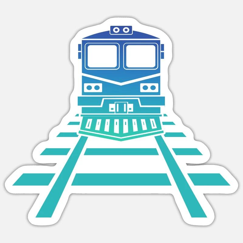 Eisenbahn Bahnhof Eisenbahner Modellbahn - Sticker Größe S (10 x 10 cm) - Mattweiß