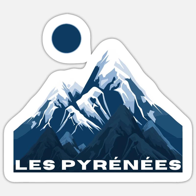 Die Pyrenäen - Geschenkidee - Sticker Größe S (10 x 10 cm) - Mattweiß