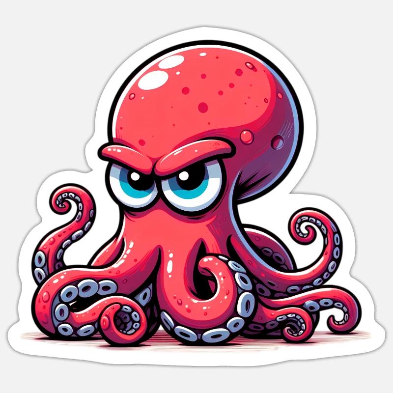 Krake Sticker Größe S (10 x 10 cm)