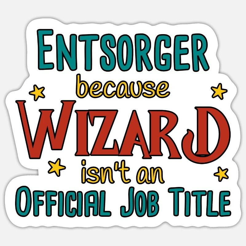 Entsorger Wizard - Sticker Größe S (10 x 10 cm) - Mattweiß
