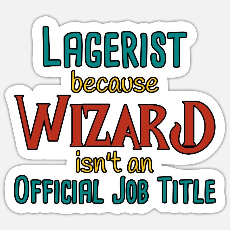 Warehouse Clerk Wizard - Sticker size S (10 x 10 cm) - white matte