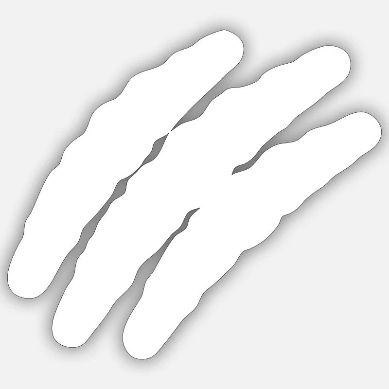 Krallen - Sticker Größe S (10 x 10 cm) - Mattweiß