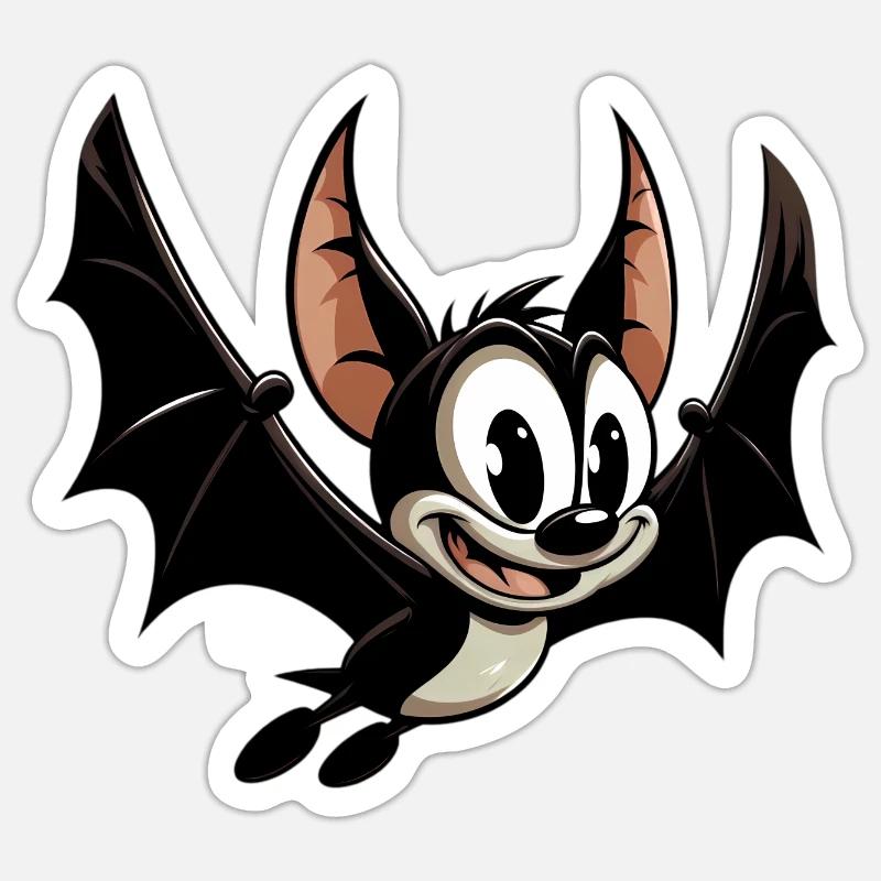 Bat - Sticker size S (10 x 10 cm) - white matte