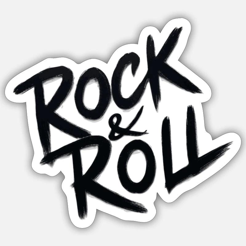 Rock & Roll - Sticker size S (10 x 10 cm) - white matte