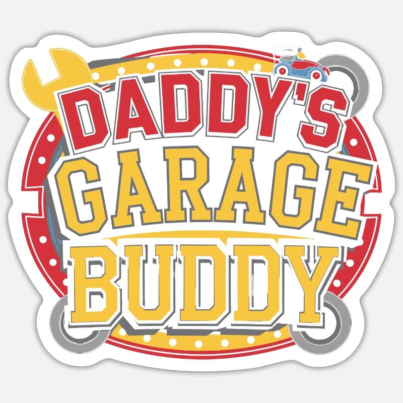 Fun in the workshop with dad Sticker size S (10 x 10 cm)