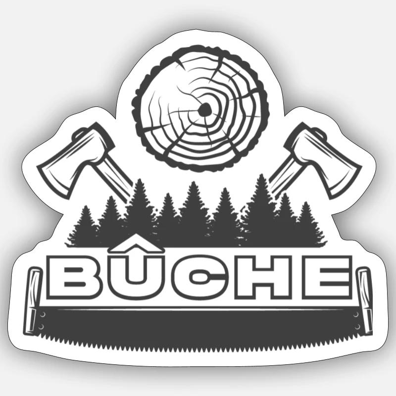 La bûche Sticker taille S (10 x 10 cm)