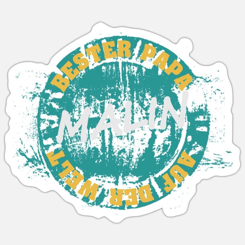 Father's Day Malin - Sticker size S (10 x 10 cm) - white matte