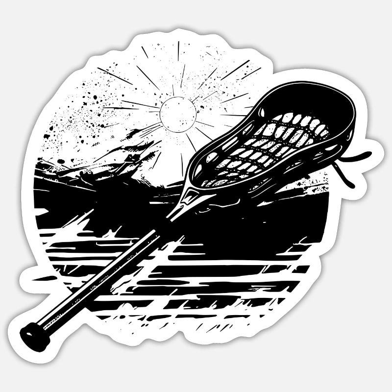 Bâtons de crosse - Sticker taille S (10 x 10 cm) - blanc mat