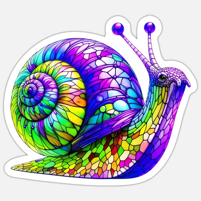 Snail - Sticker size S (10 x 10 cm) - white matte
