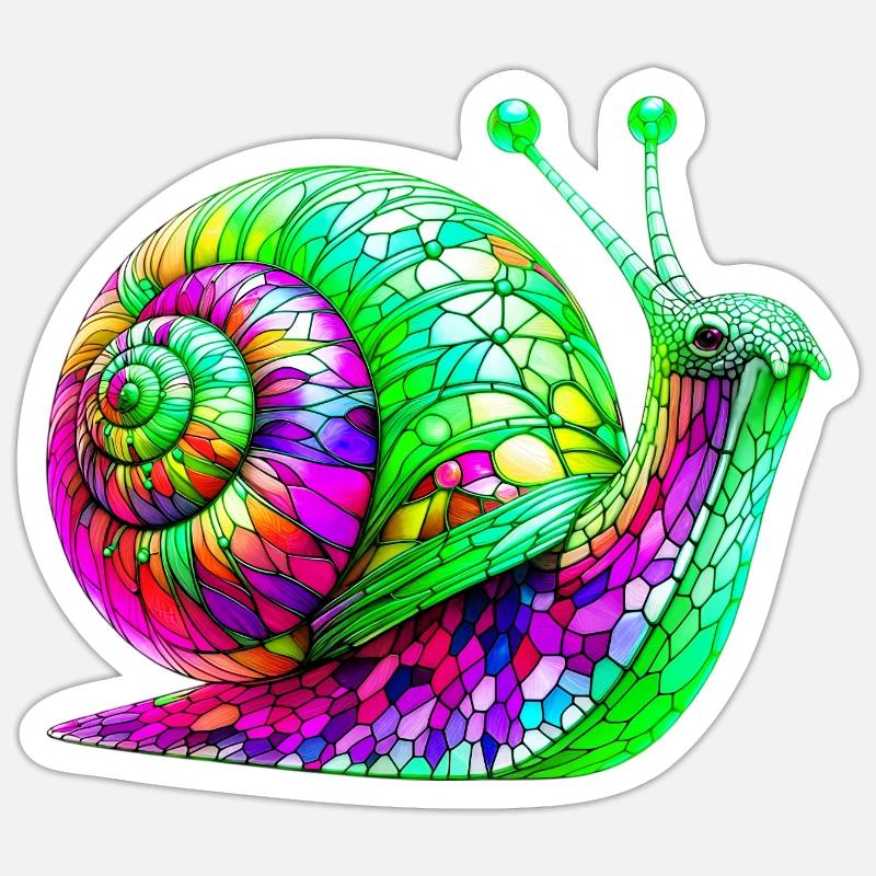 Snail - Sticker size S (10 x 10 cm) - white matte