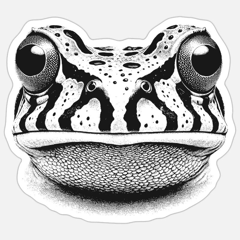 Frosch - Sticker Größe S (10 x 10 cm) - Mattweiß