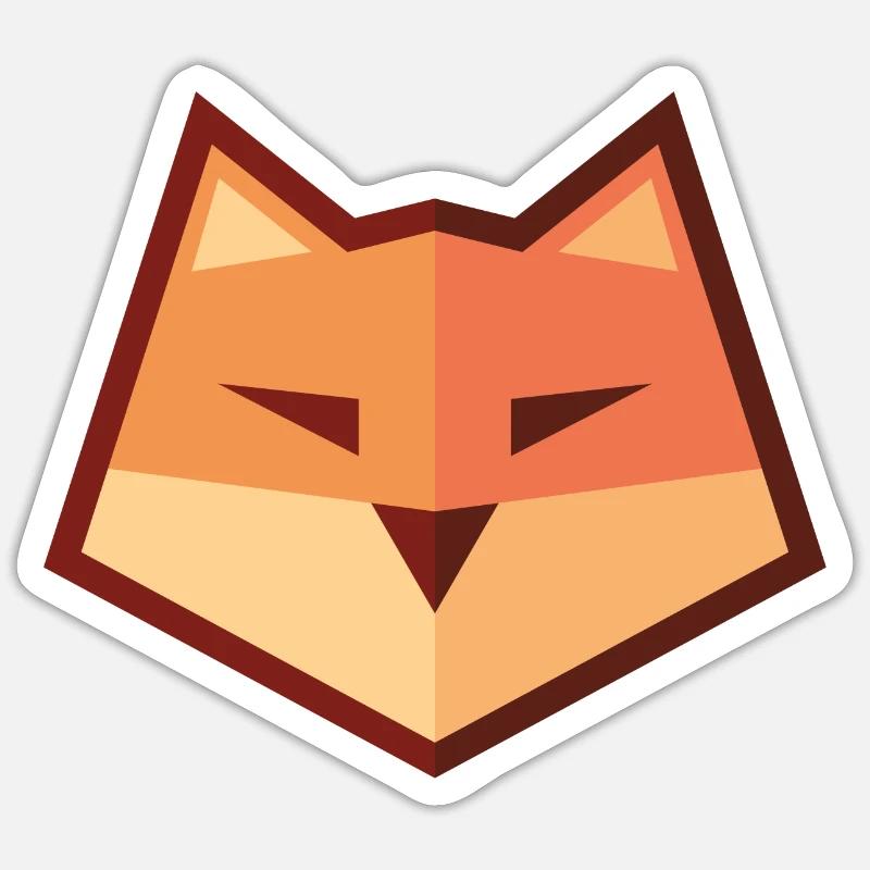 Vector Fox - Sticker size S (10 x 10 cm) - white matte