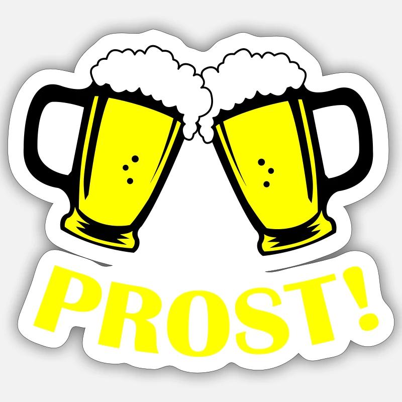 Santé de la bière Sticker taille S (10 x 10 cm)