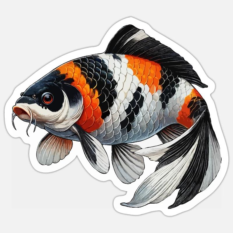 Koi Karpfen oder Wi sw Sticker Größe S (10 x 10 cm)