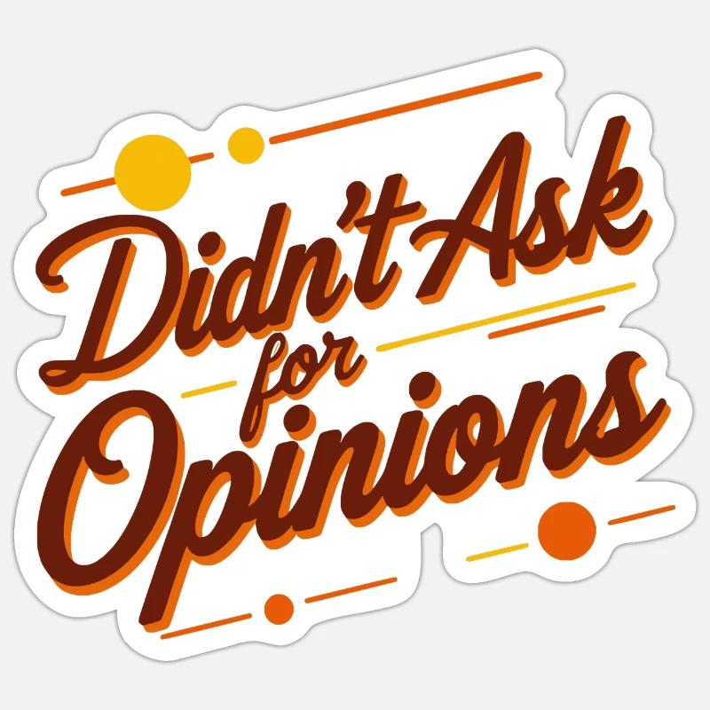 N’a pas demandé - Sticker taille S (10 x 10 cm) - blanc mat