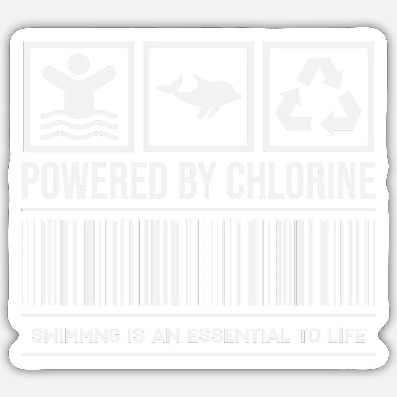 Alimenté au chlore Sticker taille S (10 x 10 cm)