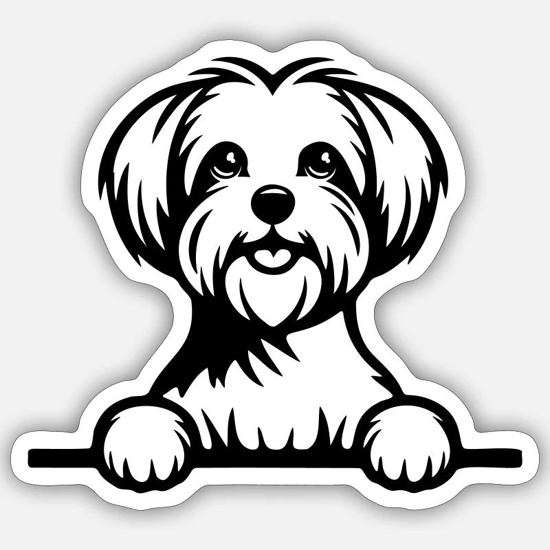 Maltese - Sticker size S (10 x 10 cm) - white matte