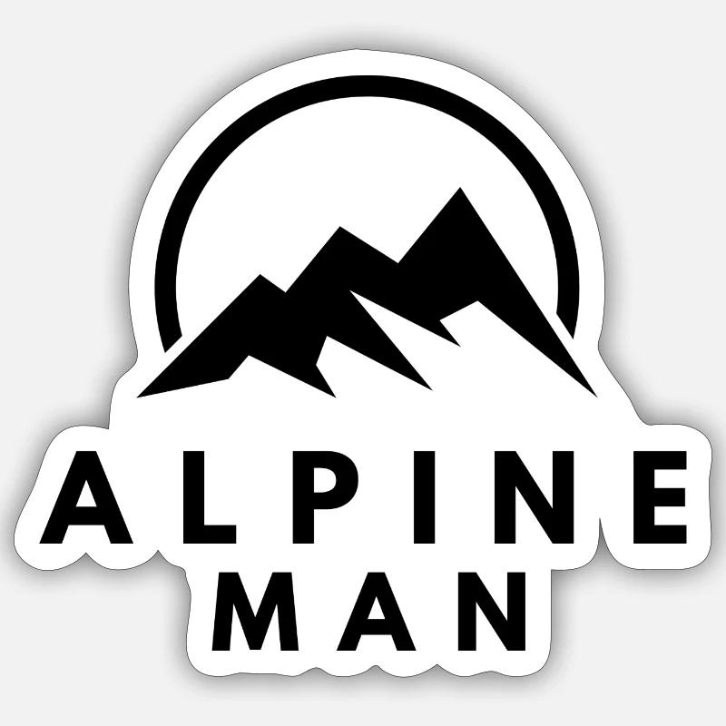 ALPINE MAN Sticker Größe S (10 x 10 cm)
