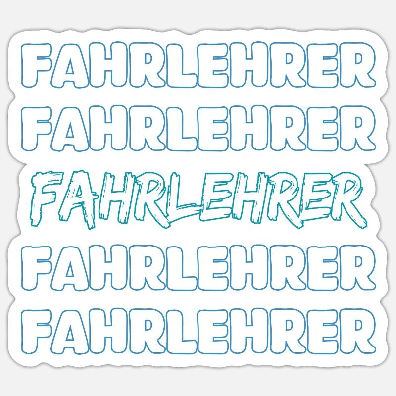 Job Driving Instructor - Sticker size S (10 x 10 cm) - white matte