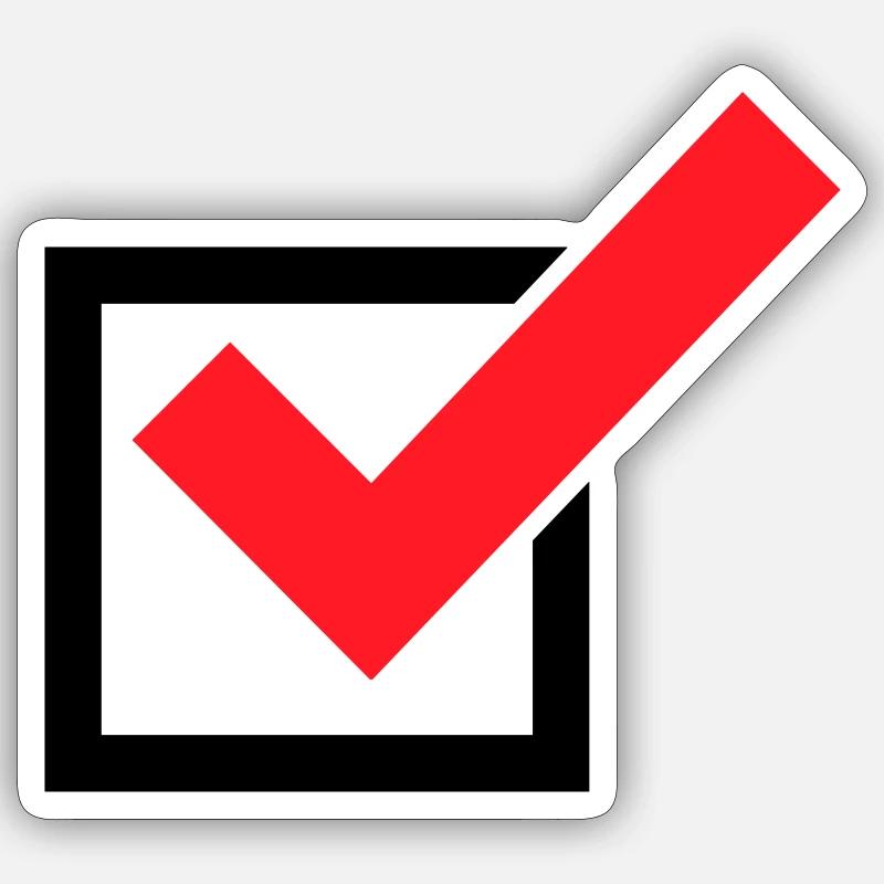 Tick Tick icon - Sticker size S (10 x 10 cm) - white matte