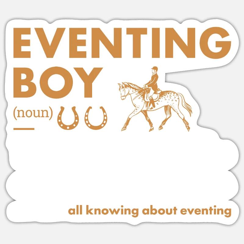 Rider Boy Definition Eventing - Sticker size S (10 x 10 cm) - white matte