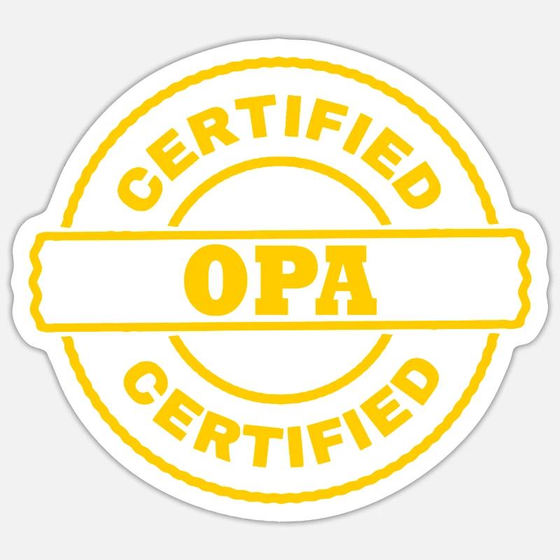 Opa - Sticker Größe S (10 x 10 cm) - Mattweiß