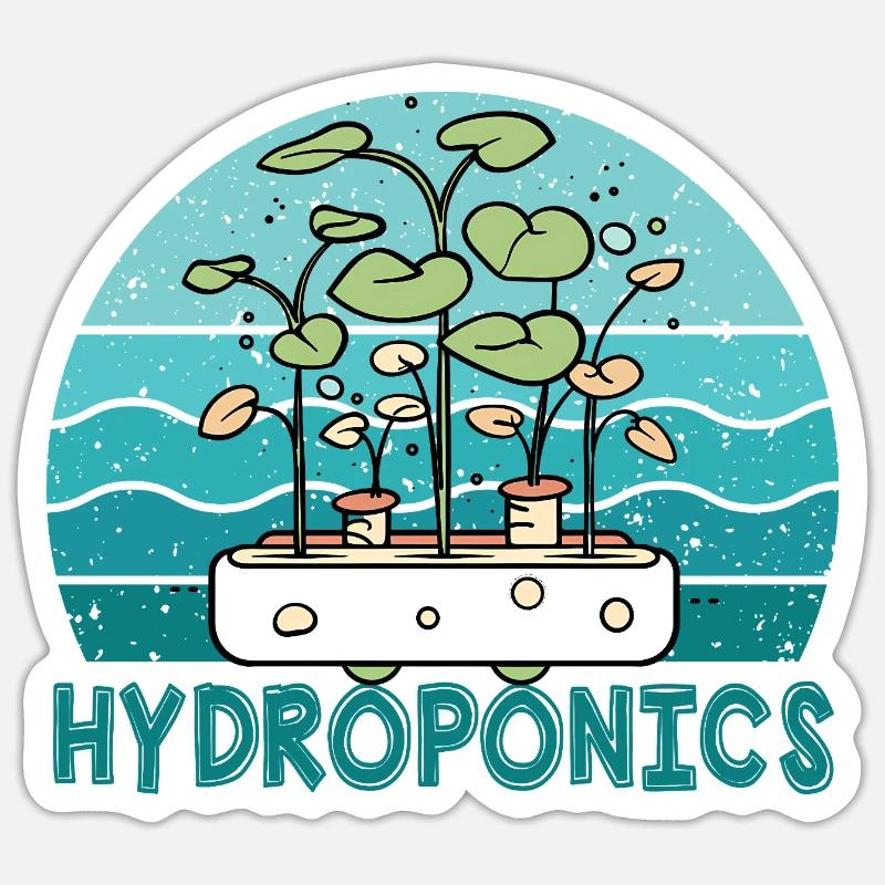 Hydroponics Sticker size S (10 x 10 cm)